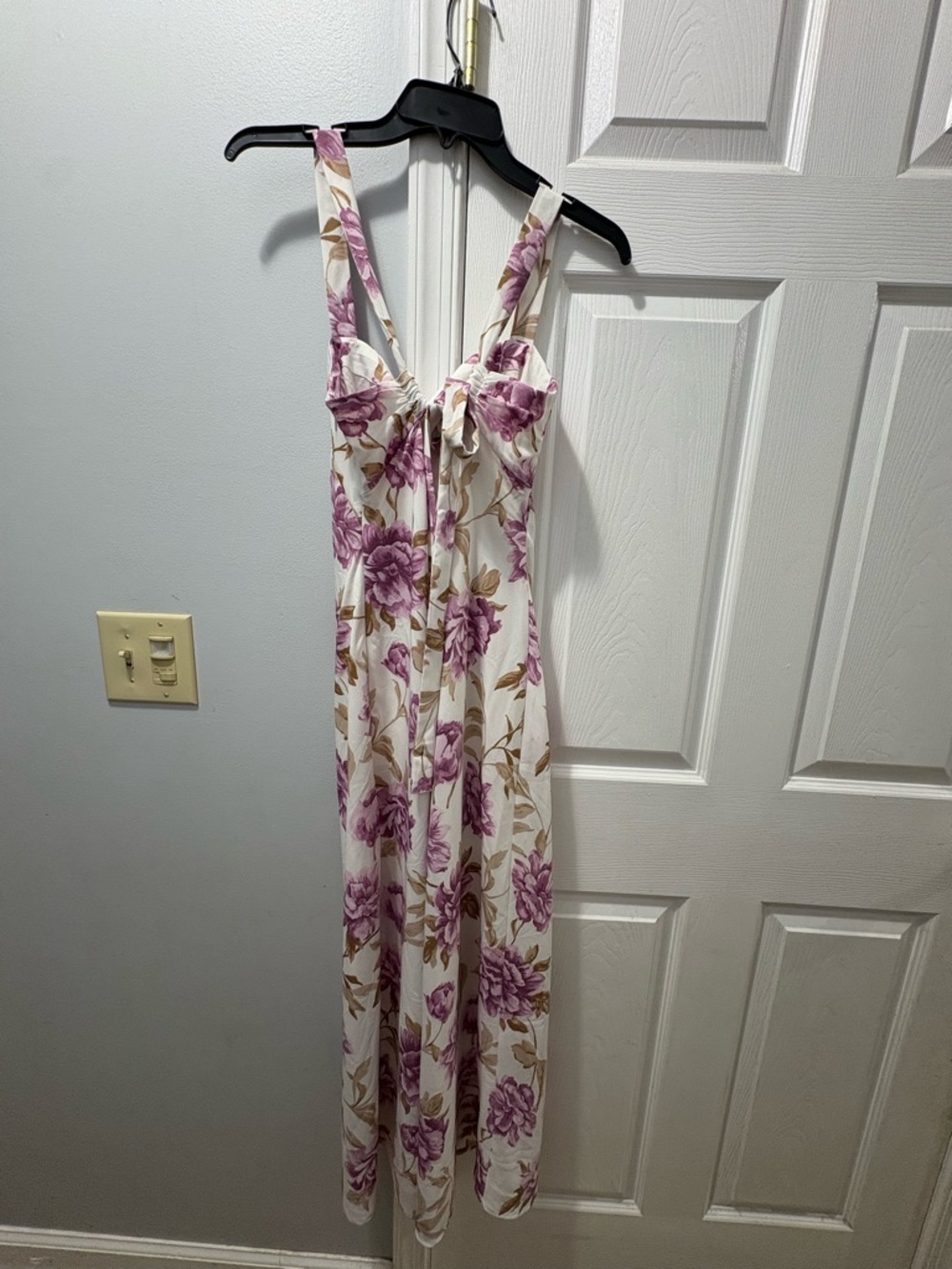 Abercrombie & Fitch Floral Crepe Slip Midi Dress Size Medium - Picture 4 of 6